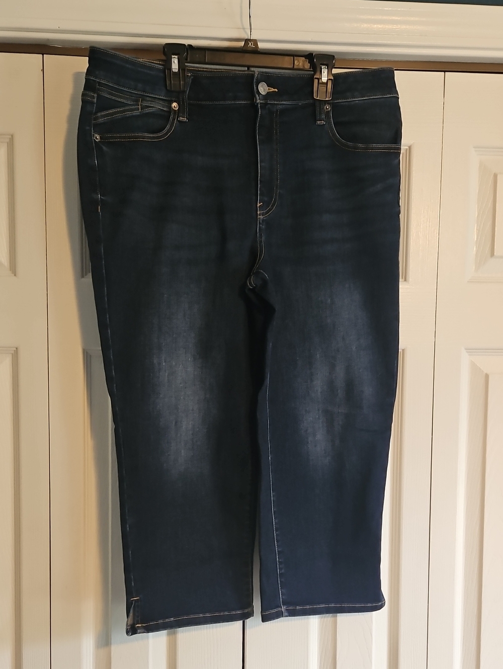 Maurices Dark Blue Cropped Stretch Jeans - Ankle Length